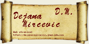 Dejana Mirčević vizit kartica